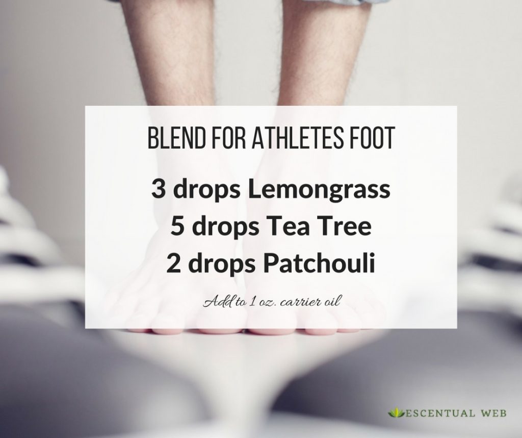 Essential oil blend using lemongrass for athletes foot